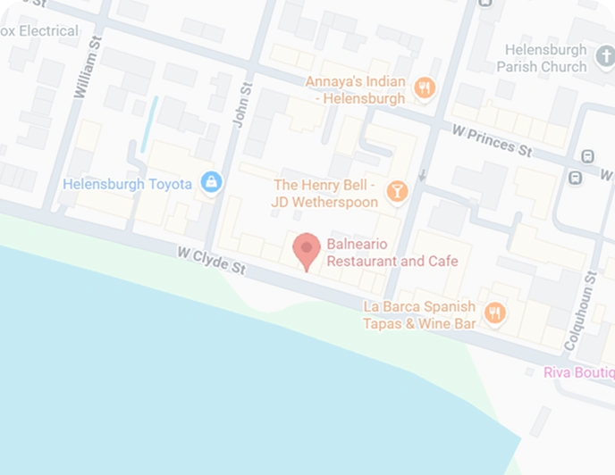 Delivery zone map around Helensburgh